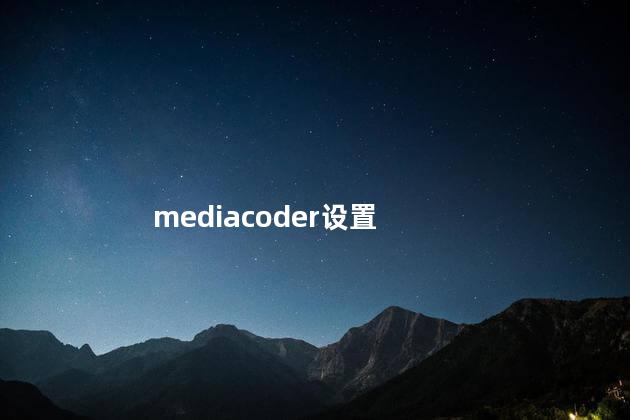 mediacoder设置