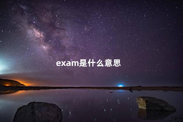 exam是什么意思