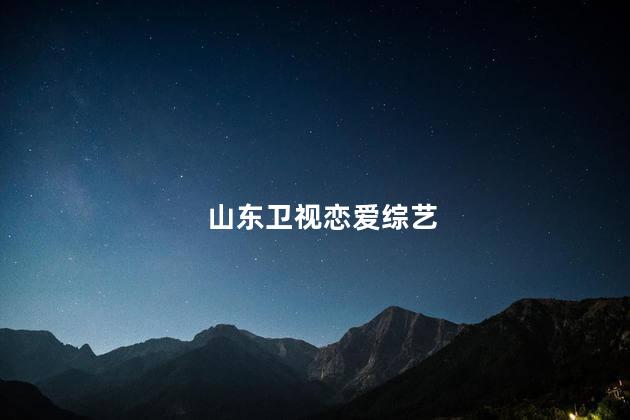 山东卫视恋爱综艺