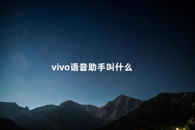 vivo语音助手叫什么