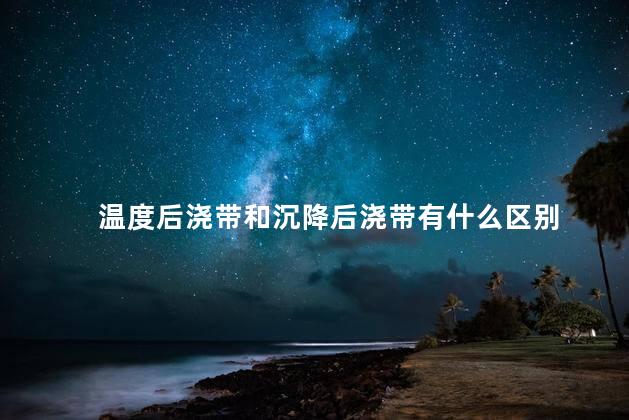 温度后浇带和沉降后浇带有什么区别