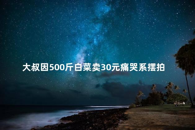 大叔因500斤白菜卖30元痛哭系摆拍