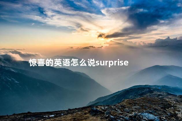 惊喜的英语怎么说surprise