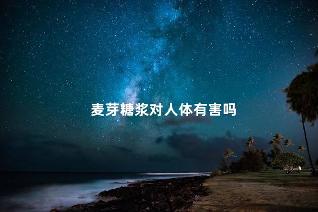 麦芽糖浆对人体有害吗