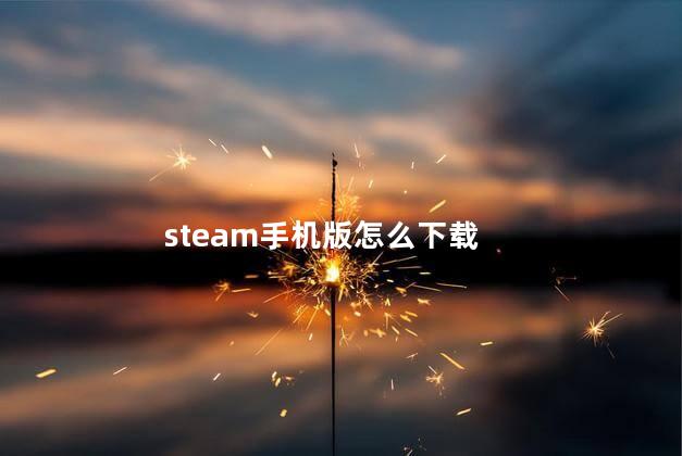 steam手机版怎么下载