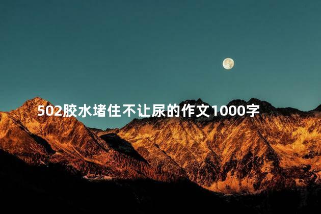 502胶水堵住不让尿的作文1000字