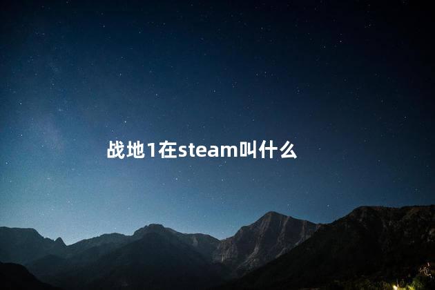 战地1在steam叫什么