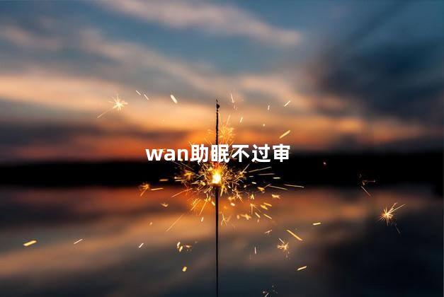 wan助眠不过审