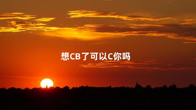 想CB了可以C你吗