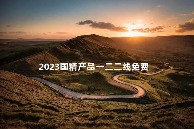 2023国精产品一二二线免费