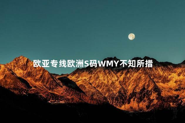 欧亚专线欧洲S码WMY不知所措